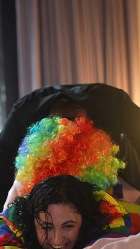 Married Slut Gets Fucked in Public by Gibby the Clown