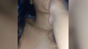 Perfect tits teen licks my fingers. Authentic DIY cam footage
