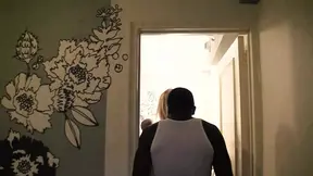 Black stud pounds blonde's tight pussy