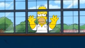 Dirty Orgy of Housewife Mrs. Sinpsom with Old Men at the Casting. Cartoon Parody