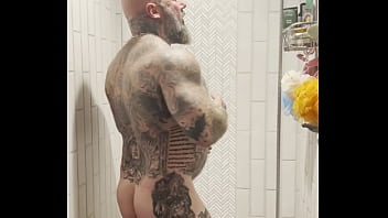 Masculine Jason Masturbating in the Shower 2022!