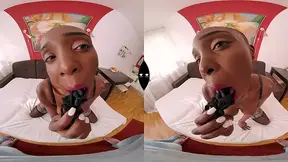 Virtual Reality POV Fuck with Ebony Babe in Sexy Lingerie