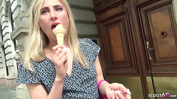 GERMAN SCOUT - Crazy Blonde Teen Lindsay Seduce to Fuck after Public Agent Casting