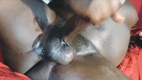 Wanking My Black Cock Huge Loud Moaning Cumshot
