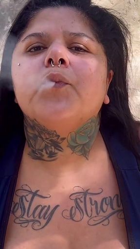 A Relaxing Smoke Break Outdoors