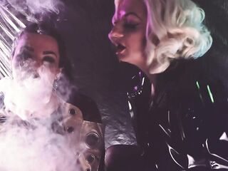 Smokin' Hot Latex MILFs Deep Thong-on Screw!