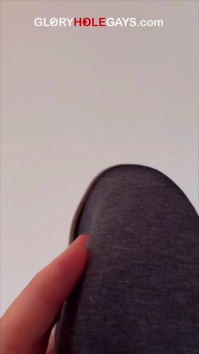 Nervous Straight Guy at the Gloryhole - His First Time Ends in a Huge Cumshot