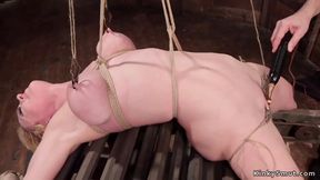 Backbend Bondage For Huge Tits Blonde Sub