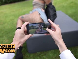 POV - Student wench Veronica Leal loves to fuck in public