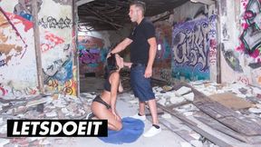 Wild Latina MILF gets fucked hard outside