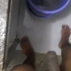 Extremely Hot Boy Masterbating in the Bathroom During Washing Clothes