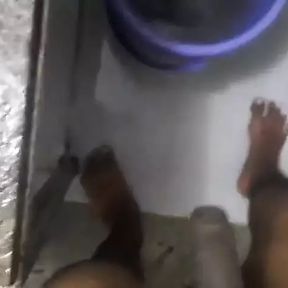 Extremely Hot Boy Masterbating in the Bathroom During Washing Clothes