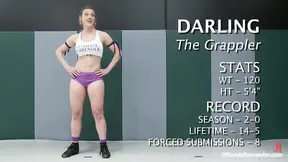 Feisty Allie gets her feet played with by Grappler Darling