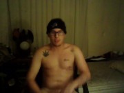 Hot White boy with glasses jerks off to porn until he cums!