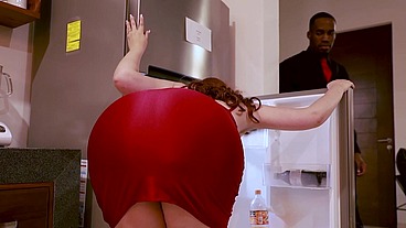 Sexy Latina reporter can't resist his huge BBC