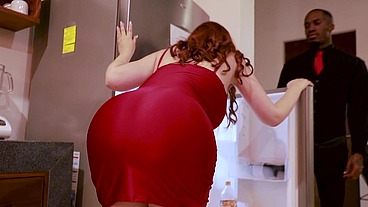 Sexy Latina reporter can't resist his huge BBC