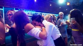 Rich nymphos indulge publicly in sultry pussy&#x1F32E;&#xFE0F; lickings