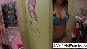 Jayden Jaymes Fingers Her Pussy Alone in the Dressing Room