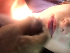 Real blonde amateur giving a POV blowjob