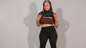 muslim girl on hijab bends for quickie