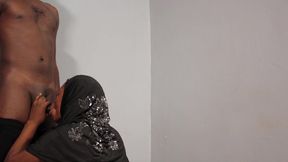 muslim girl on hijab bends for quickie