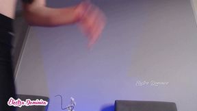 sexy latina wearing latex leather pants jerking off until she cum
