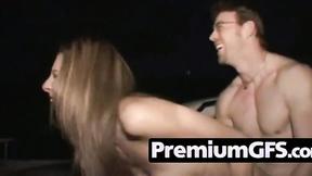 ”Lisa Marie Blowjob & Ravaged on top in Car”