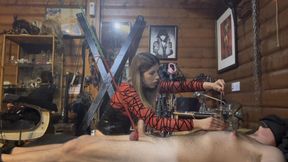 Balls stretched, let the torment begin