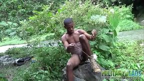 Big meaty cannon fires a load close-up