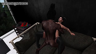 3D BBC Stud and Slutty Demonic Woman