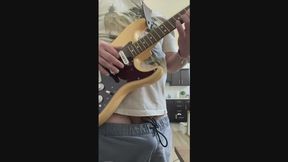 Playing Guitar With Hard On