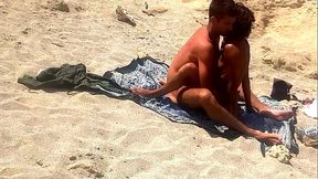 Beachside romance with a couples first time on film