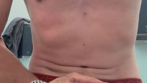 Bathroom masturbation