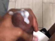 Black Stud Cums Everywhere!