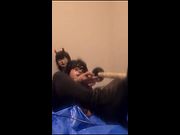 Chubby Sissy Femslut Spreads Legs And Takes Big Cock