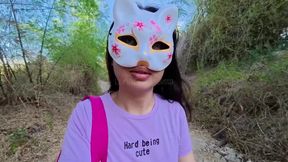 Slutty Asian Trans Girl Fucked Raw Loud In The Woods Until Creampie