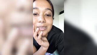 MiaZ12's Naughty FaceTime with Her Petite Indian Girlfriend