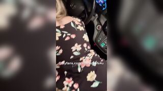 Hotwife Fucks  bull into the Vehicle while Hubby Drives