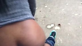 Babe bounces on cock&#x1F346; in crowd
