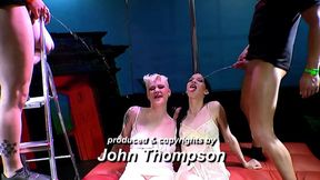 Devot Slut Drenched in Cum and Piss Gangbang