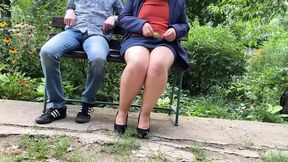 Hot mom in law seduces in a secluded park