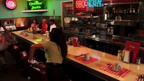 Gemma Massey, Isis Love, and Krissy Lynn Blow the Cook in a Full-on Diner Orgy