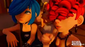 Goth Girl Pleasures Ed with Sensual Blowjobs and Handjobs Under the Moonlight