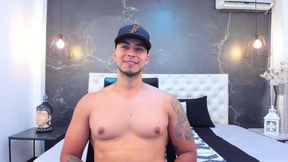 Srtip tease, rub oil and flex