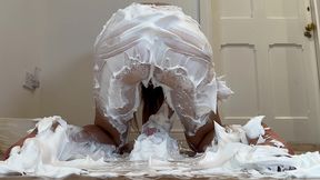 snow foam rubbed into my bum