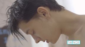 Naughty twinks Logan, Michael and Nico in a messy threesome!