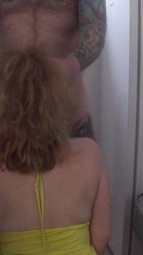 Yellow Dress & Hungry Throat: Karla’s CFNM Blowjob, Tit-cum Worship & Pounded Face