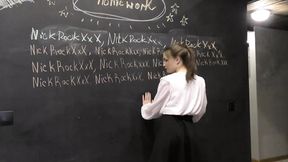 Real teacher teaches teen a lesson in hardcore sex