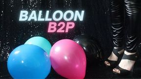 Balloon Blowing and Balloon Popping With High Heels