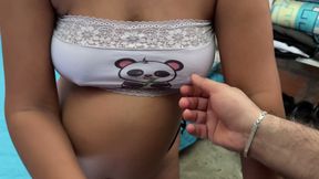 He spills his breast milk on my cock and sucks me